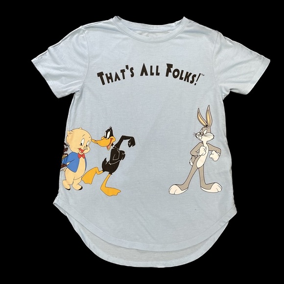 T-shirt Vintage Old Navy Space Jam Bugs Bunny Daffy Duck Taz, Taille 2XL Noir